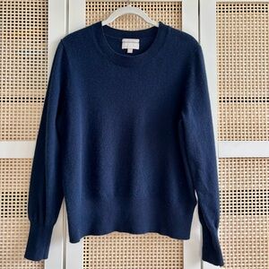 J.Crew 100% Cashmere Classic Crewneck Sweater – Navy (Like New!)